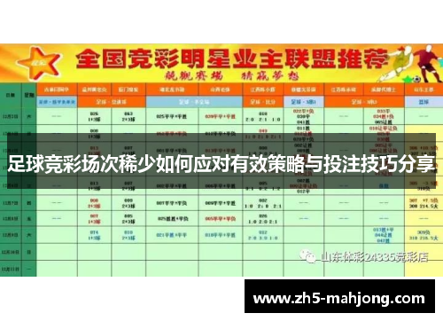 足球竞彩场次稀少如何应对有效策略与投注技巧分享